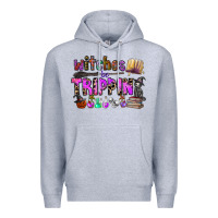 Heather Grey witches be trippin Premium Hoodie - CowhideDigitalArt