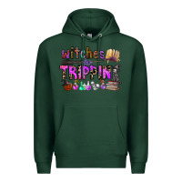 Sports Green witches be trippin Premium Hoodie - CowhideDigitalArt