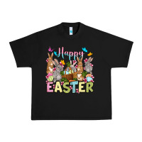 Black Happy Easter bunnys Urban Heavy Tee - OliviaCreatesArt