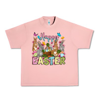 Salmon Happy Easter bunnys Urban Heavy Tee - OliviaCreatesArt