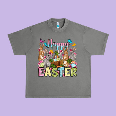 Happy Easter Bunnys Urban Heavy Tee Designed By Oliviacreatesart