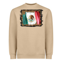 Mushroom distressed mexico flag Heavyweight Sweatshirt - BarkalooDesign