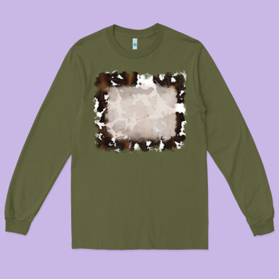 Cowhide Frames Backround 3 Long Sleeve Tee Designed By Ranaportraitstore