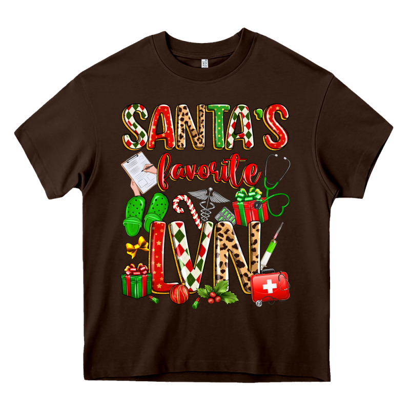 Santa's Favorite Lvn Heavy Core Tee by texasbilliewilder | Teevron