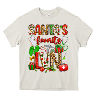 Cream santa's favorite lvn Heavy Core Tee - texasbilliewilder