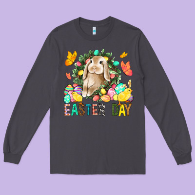 Easter Day Long Sleeve Tee Designed By Bundleandbundleshop