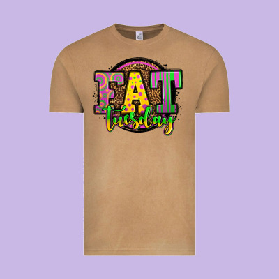 Mardi Gras Fat Tuesday Vintage Tee Designed By Oliviacreatesart