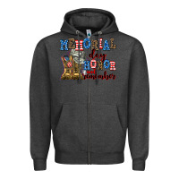 Charcoal Heather memorial day honor and remember Zipper Hoodie - AdoDesignShop