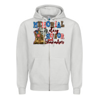 Dove Grey memorial day honor and remember Zipper Hoodie - AdoDesignShop