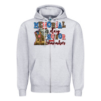 Heather Grey memorial day honor and remember Zipper Hoodie - AdoDesignShop