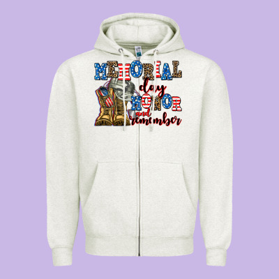Memorial Day Honor And Remember Zipper Hoodie Designed By Adodesignshop