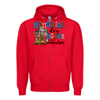 Red memorial day honor and remember Zipper Hoodie - AdoDesignShop