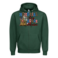 Sports Green memorial day honor and remember Zipper Hoodie - AdoDesignShop