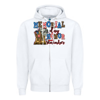 White memorial day honor and remember Zipper Hoodie - AdoDesignShop