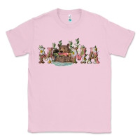 Bubblegum Pink Mama with bear and daisy Classic Tee - RanaPortraitStore