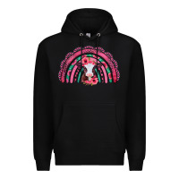 Black valentines day pink gemstones baby calf rainbow Premium Hoodie - Jasminsmagicworld