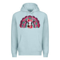 Blue Mist valentines day pink gemstones baby calf rainbow Premium Hoodie - Jasminsmagicworld