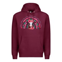 Burgundy valentines day pink gemstones baby calf rainbow Premium Hoodie - Jasminsmagicworld