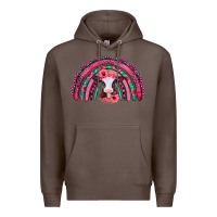 Coffee valentines day pink gemstones baby calf rainbow Premium Hoodie - Jasminsmagicworld
