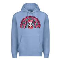 Colony Blue valentines day pink gemstones baby calf rainbow Premium Hoodie - Jasminsmagicworld