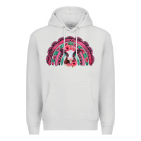 Dove Grey valentines day pink gemstones baby calf rainbow Premium Hoodie - Jasminsmagicworld