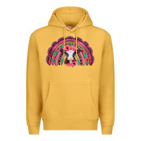 Mustard valentines day pink gemstones baby calf rainbow Premium Hoodie - Jasminsmagicworld