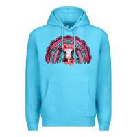 Ocean Blue valentines day pink gemstones baby calf rainbow Premium Hoodie - Jasminsmagicworld