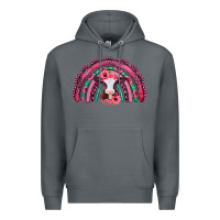 Rock valentines day pink gemstones baby calf rainbow Premium Hoodie - Jasminsmagicworld