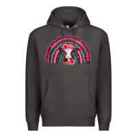 Smoke valentines day pink gemstones baby calf rainbow Premium Hoodie - Jasminsmagicworld
