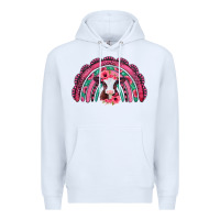 White valentines day pink gemstones baby calf rainbow Premium Hoodie - Jasminsmagicworld