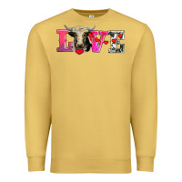 Antique Gold love with holstein cow Premium Sweatshirt - AdoDesignShop