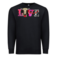 Black love with holstein cow Premium Sweatshirt - AdoDesignShop
