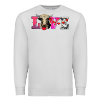 Dove Grey love with holstein cow Premium Sweatshirt - AdoDesignShop