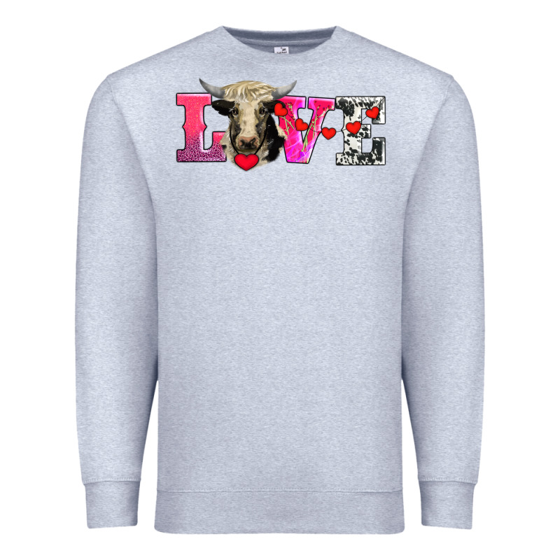 Love With Holstein Cow Premium Sweatshirt by AdoDesignShop | Teevron