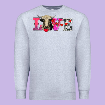 Love With Holstein Cow Premium Sweatshirt Designed By Adodesignshop