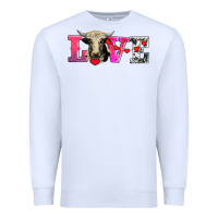 White love with holstein cow Premium Sweatshirt - AdoDesignShop