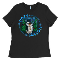 Black cozy season Ladies Tee - CowGirlArtShop