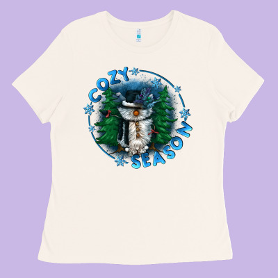 Cozy Season Ladies Tee Designed By Cowgirlartshop