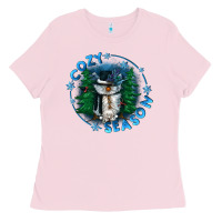 Bubblegum Pink cozy season Ladies Tee - CowGirlArtShop