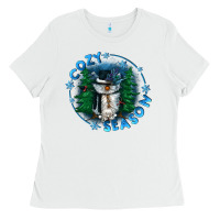 White cozy season Ladies Tee - CowGirlArtShop
