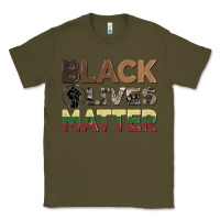 Army Green black lives matter juneteenth Classic Tee - CowGirlArtShop