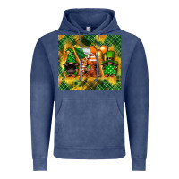Vintage Denim St. Patrick's Day gnome Vintage Hoodie - FaDigitalArtStudio