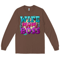 Chestnut wife mom boss Long Sleeve Tee - FaDigitalArtStudio