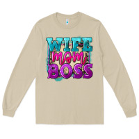 Mushroom wife mom boss Long Sleeve Tee - FaDigitalArtStudio