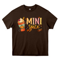 Chocolate Brown Mini spice Heavy Core Tee - NancyCooperArtShop