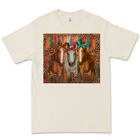 Bone western horses with bandanas Premium Tee - RanaPortraitStore