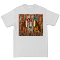 Dove Grey western horses with bandanas Premium Tee - RanaPortraitStore