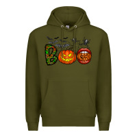 Army Green boo halloween Premium Hoodie - CowhideDigitalArt