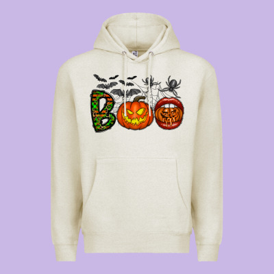 Boo Halloween Premium Hoodie Designed By Cowhidedigitalart
