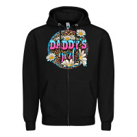 Black daddy's girl Zipper Hoodie - AdoDesignShop